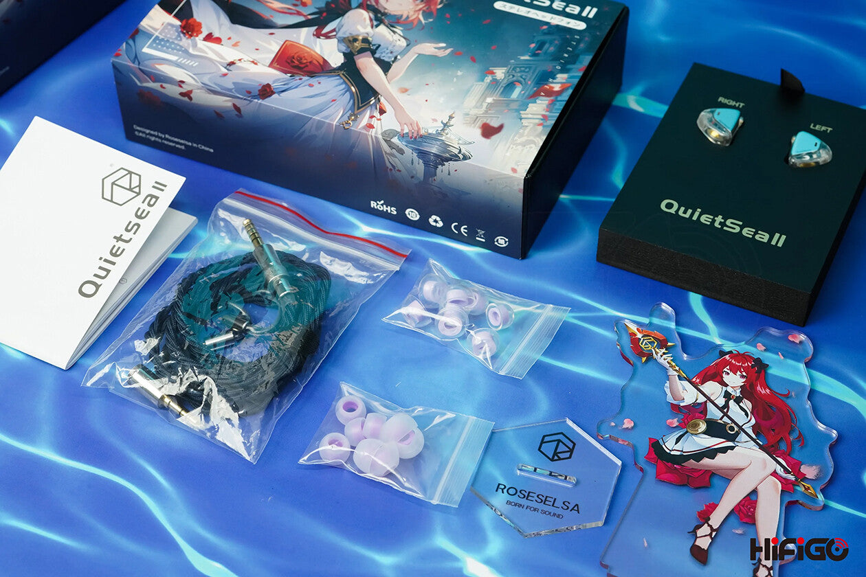 Roseselsa QuietSea II Dynamic Driver In-Ear Monitor IEM Earphone with CM 2-Pin 3.5mm 4.4mm OFC Cable