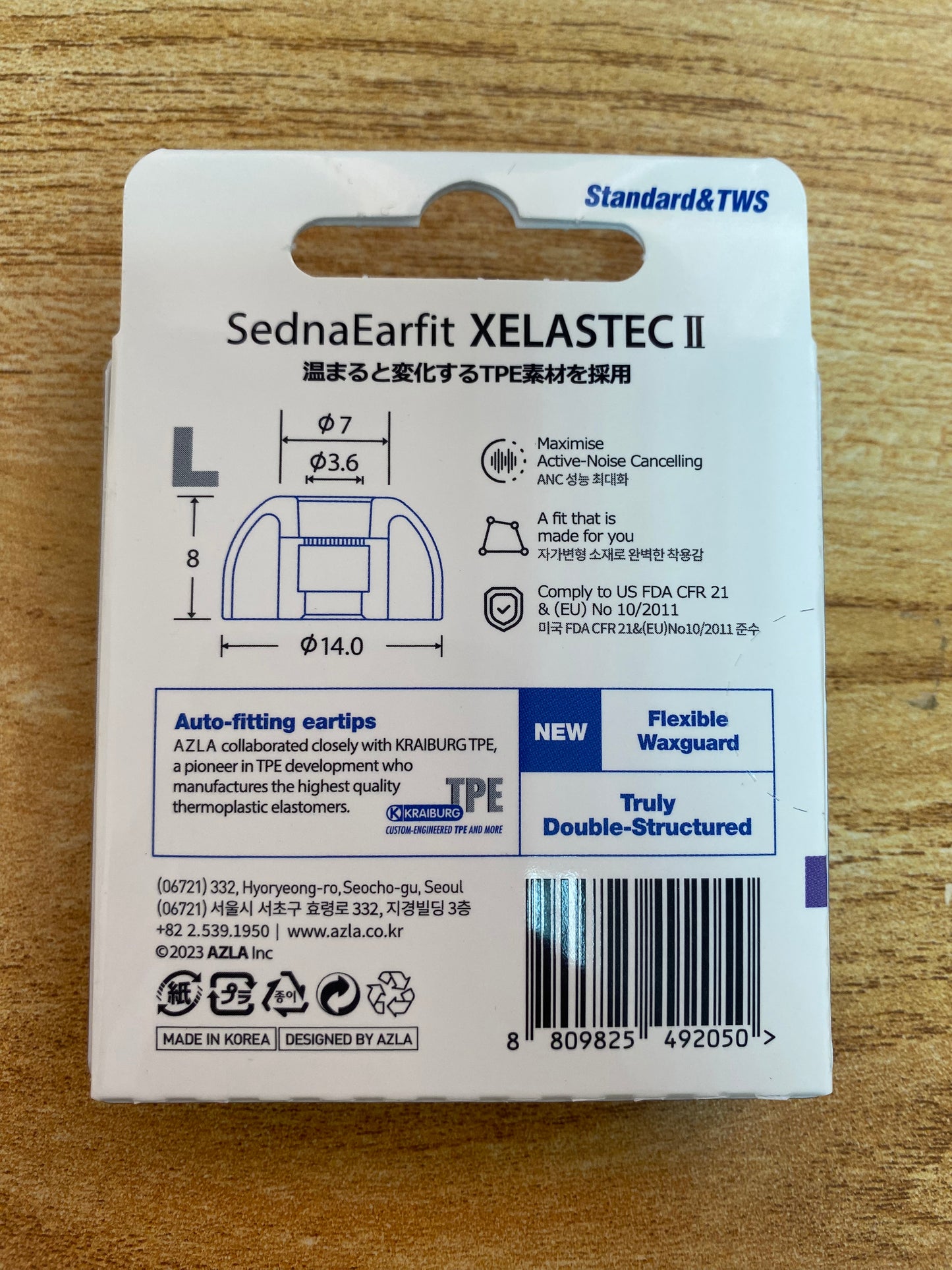 AZLA XELASTEC 2 Soft Eartips 6 sizes for In-Ear Monitor IEM True Wireless Earphone Made In Korea