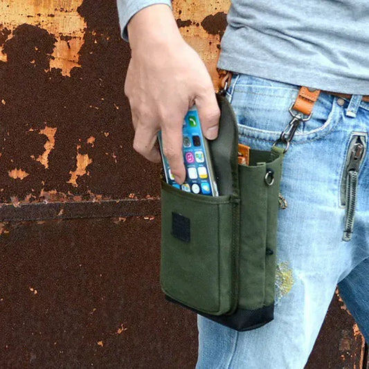 VanNuys D761 Handmade Double Layer Open Waist Bag Made In Japan