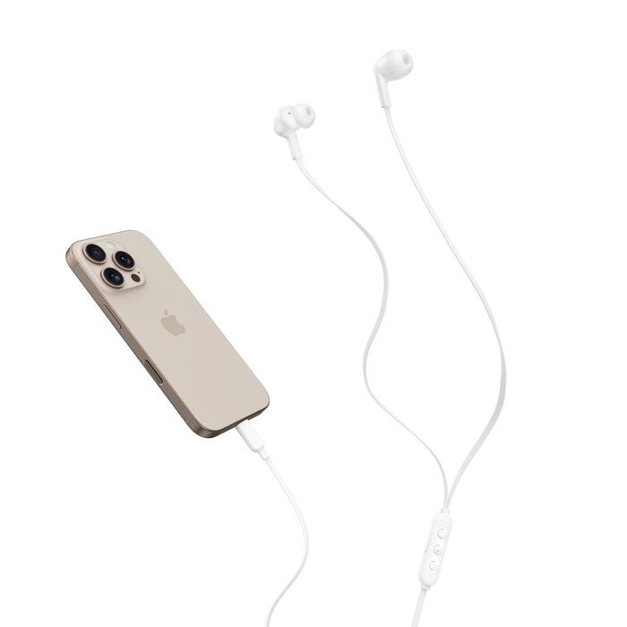 Belkin SoundForm ANC Wired Earbuds (USB-C) G3H0003 – Active Noise Cancelling In-Ear Earphones with Mic, Hi-Res Audio, Tangle-Free Cable, EQ Presets, Sweat-Resistant, for iPhone, Android & USB-C Devices