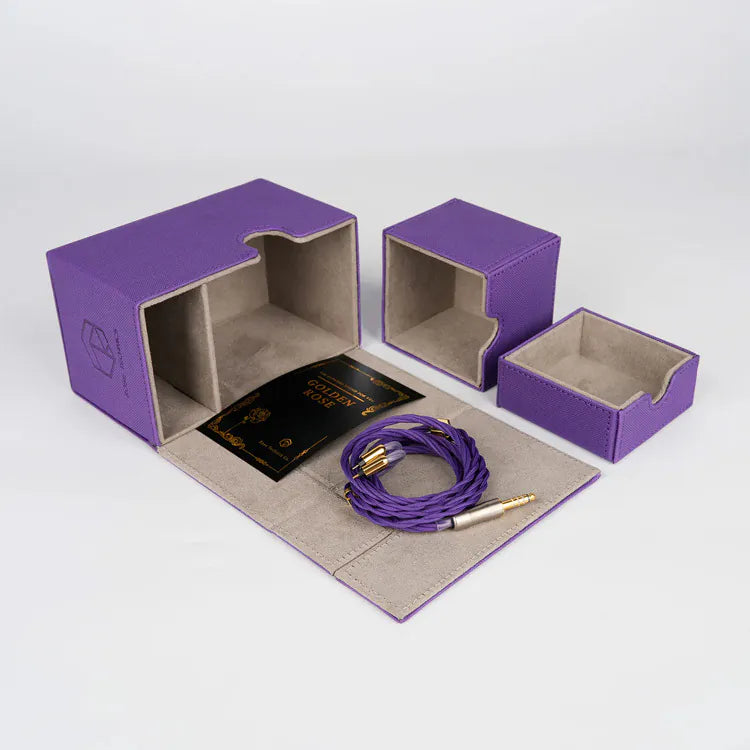 ROSESELSA Golden Rose 6N OCC Single Crystal Silver Single Crystal Copper Mixed Cable for In-Ear Monitor IEM Earphone