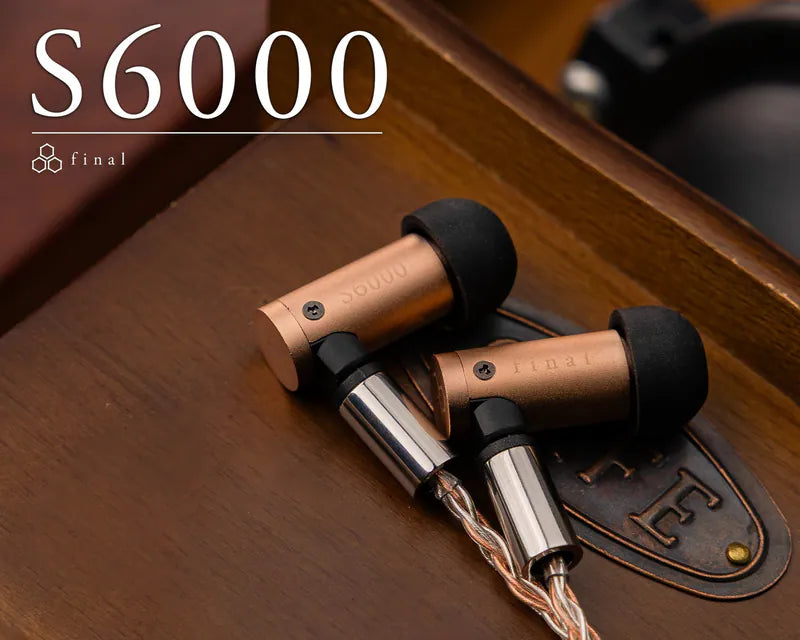 Final Audio S6000 Dual Sonion BA Audiophile IEMs – Chromium‑Copper