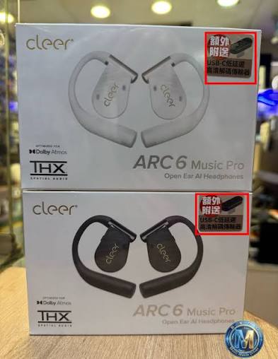 Cleer ARC 6 Music Pro Open-Ear Earphones + Free USB-C HD Transmitter