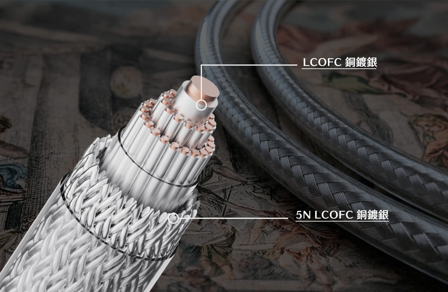Eletech Cartone Dual-Coaxial Hybrid Silver-Plated Copper IEM Cable