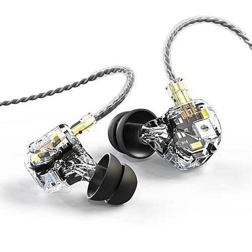 Earsonics Velvet V2 Signature Series 3 ways driver in-ear headphones (Clear)