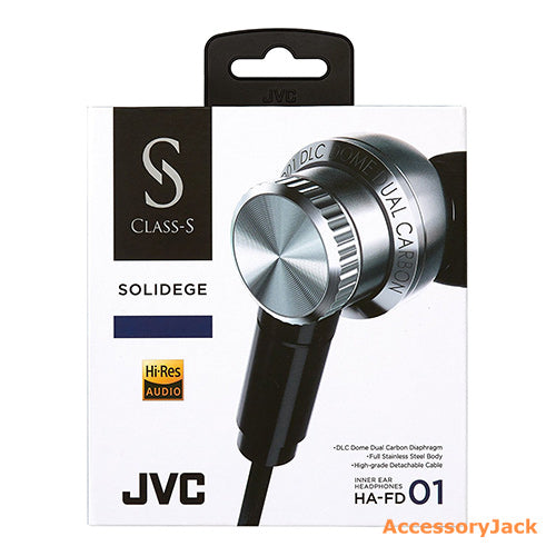 JVC HA-FD01 SOLIDEGE In-Ear Headphones (Stainless Steel)