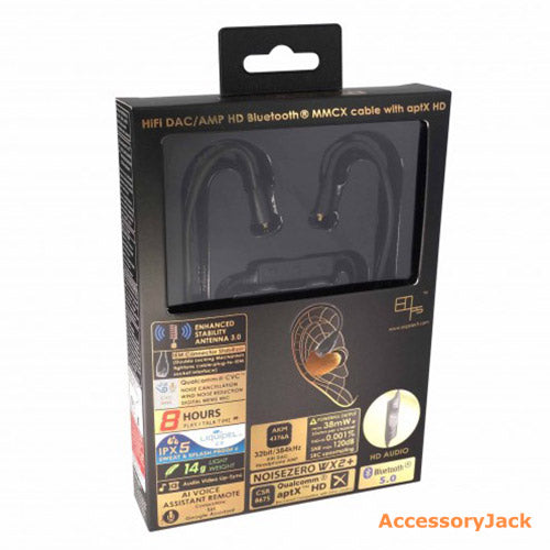 EOps Noisezero WX2+ aptX MMCX Stereo Bluetooth 5.0 Cable (Black)