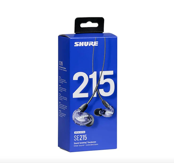 SHURE SE215 SPE In-Ear Monitor IEM Earphone Purple Special Edition with Microphone for iPhone Android