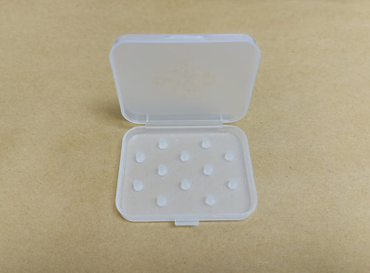 Eartips Plastic Hard Case Rectangle Medium Size 10pcs