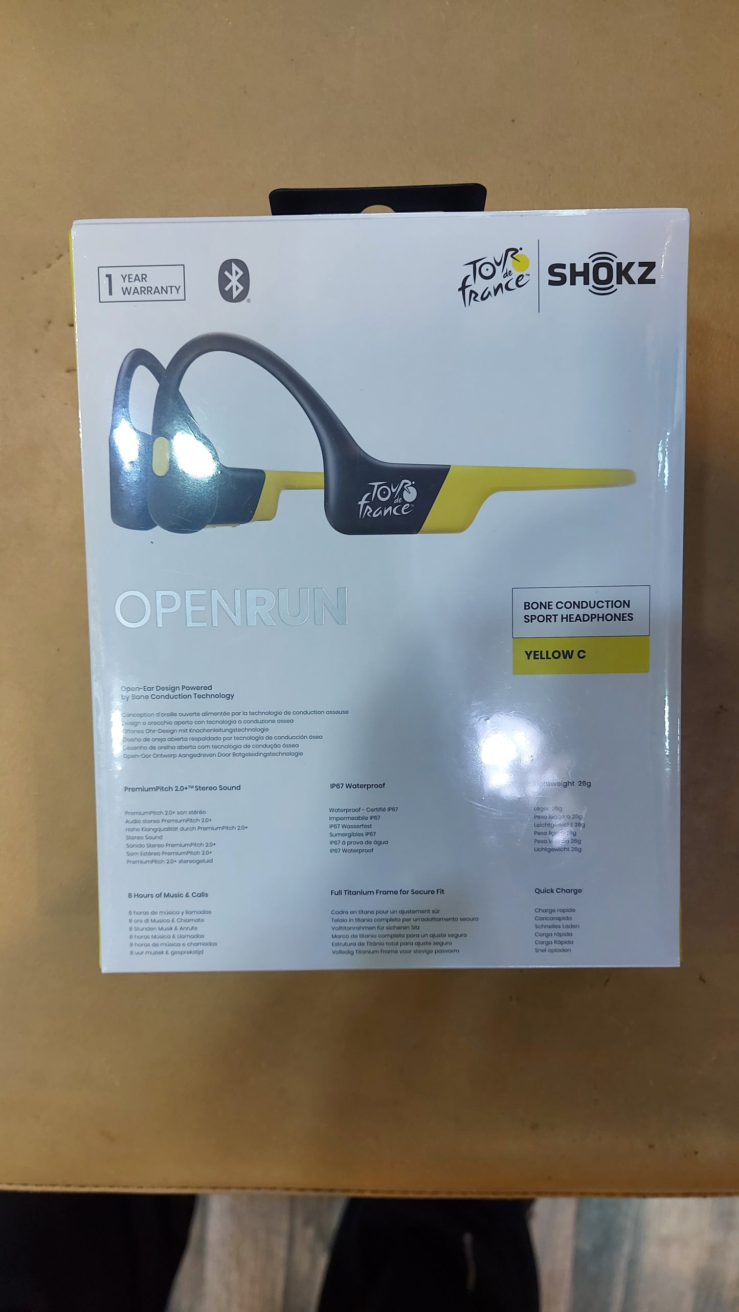 Shokz OpenRun S803 Tour De France Edition Bone Conduction IP67 Wireless Bluetooth Earphone