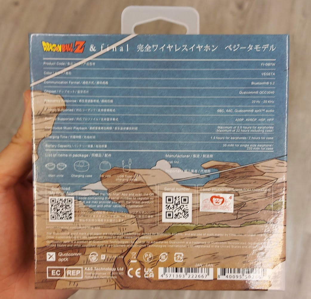 Dragon Ball Z x Final Audio True Wireless Bluetooth Earphone Goku or Vegeta 2 Limited Editions