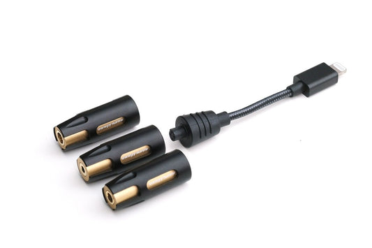 Acoustune AS2000 Adapter for Lightning Apple iPhone iOS Devices with 2.5mm 3.5mm 4.4mm plug