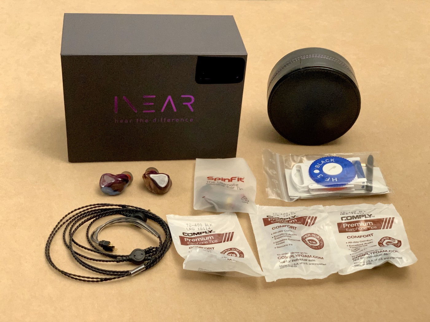 InEar PMX ProMission X In-Ear Monitor IEM Earphone Hybrid Wood Resin Violet Color