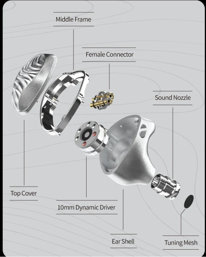 TangZu Yuan Li Remake IEMs - 10mm DLC Dynamic Driver Hi-Fi Earphones