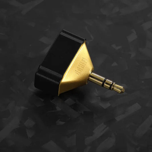 DDHiFi DJ44 Gold Adapter with 4.4mm Female to 3.5mm Male Black Gold Edition for DIgital Audio Player DAP