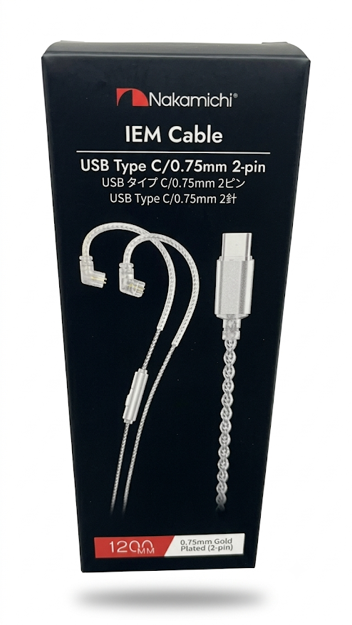 Nakamichi USB-C IEM Cable - 0.75mm CM 2-Pin Gold Plated (120cm)