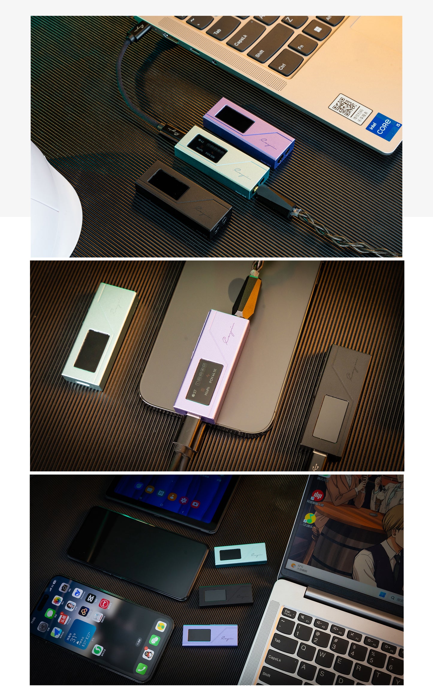 Cayin RU3 Portable USB DAC Earphone Amplifier Support 4.4mm 3.5mm Plug