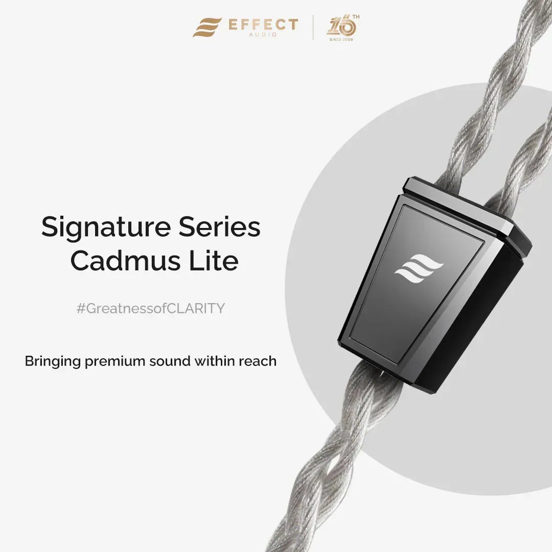 Effect Audio Cadmus Lite 4-Wire UP-OCC In-Ear Monitor IEM Earphone Cable with CM 2-Pin Connector