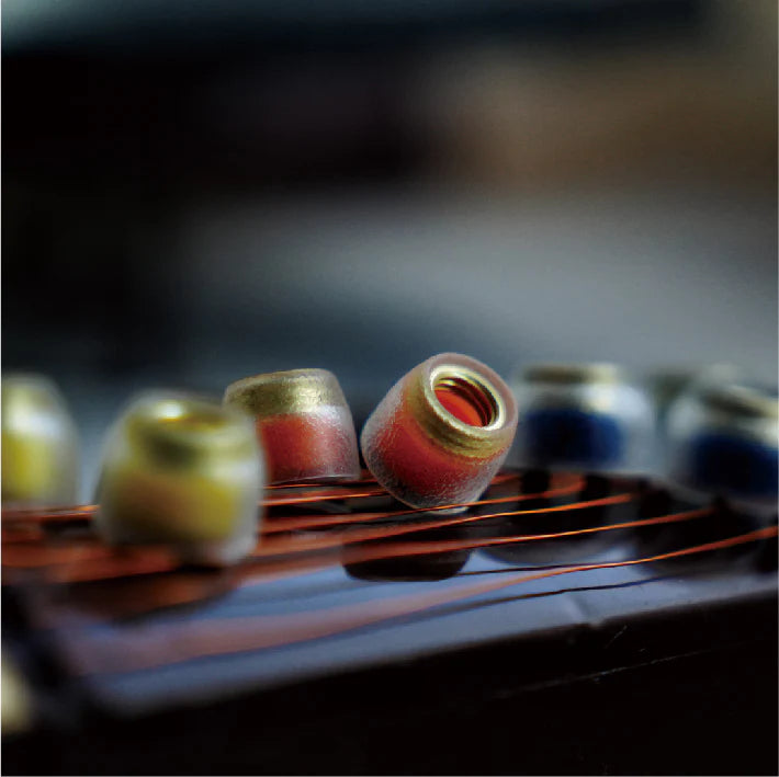 TANGZU Tang Sancai Noble Liquid Silicone Hybrid Wide-Bore Eartips Brass Edition XS S M L Sizes