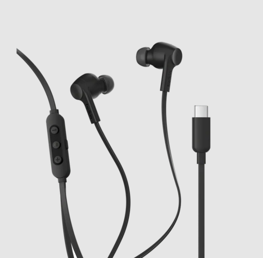 Belkin SoundForm ANC Wired Earbuds (USB-C) G3H0003 – Active Noise Cancelling In-Ear Earphones with Mic, Hi-Res Audio, Tangle-Free Cable, EQ Presets, Sweat-Resistant, for iPhone, Android & USB-C Devices