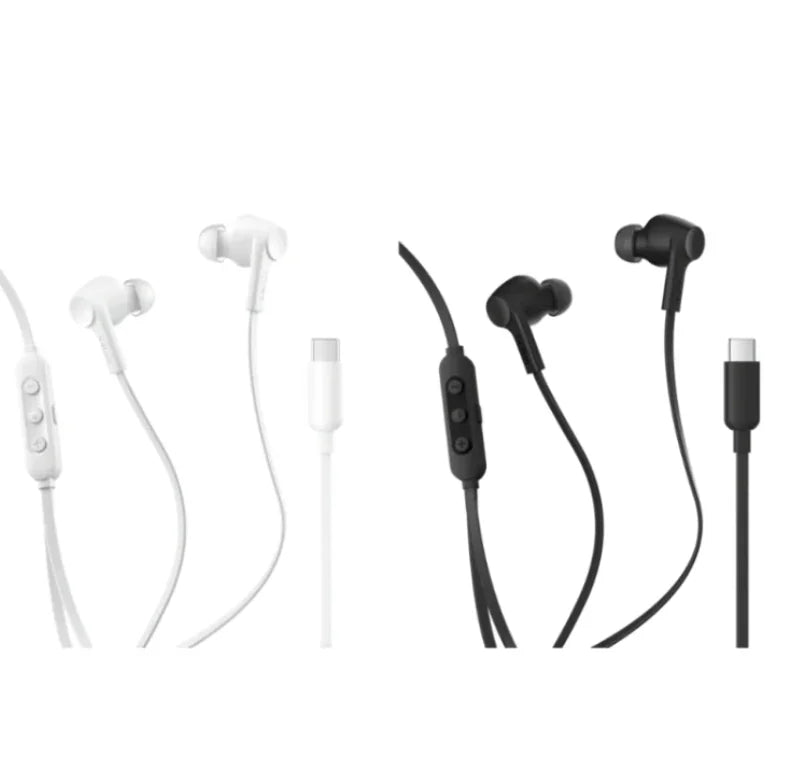 Belkin SoundForm ANC Wired Earbuds (USB-C) G3H0003 – Active Noise Cancelling In-Ear Earphones with Mic, Hi-Res Audio, Tangle-Free Cable, EQ Presets, Sweat-Resistant, for iPhone, Android & USB-C Devices