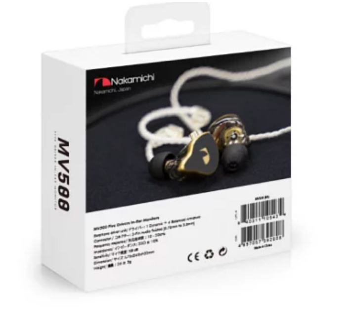 Nakamichi MV500 Hi-Res IEM Headphones – 5 Driver In-Ear Monitors