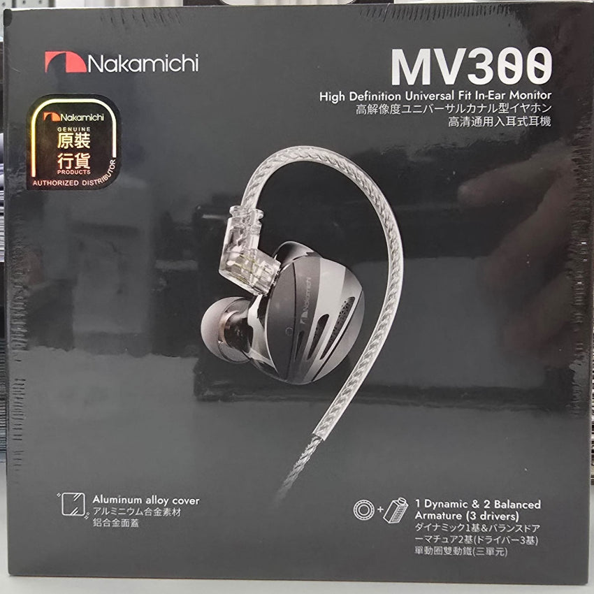 Nakamichi MV300 Triple Driver IEM Earphones 3.5mm USB-C