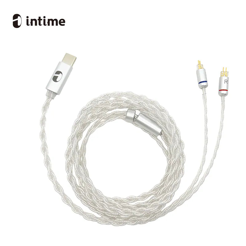 InTime nOmaDAC USB-C DAC Cable | Silver-Plated PCUHD 32-Bit/384kHz