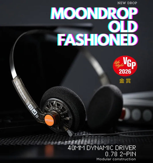 Moondrop Old Fashioned Wired Open-Back On-Ear Headphone with CM 2-Pin 3.5mm Cable