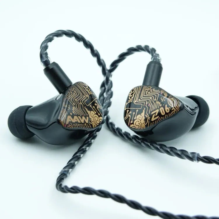 AAW Z06 Aurum Edition 6‑Driver IEM – Hong Kong Limited 38 Units, Dual Isobaric Bass DD + 4 BA, 10‑40kHz, 12Ω Audiophile In‑Ear Monitors