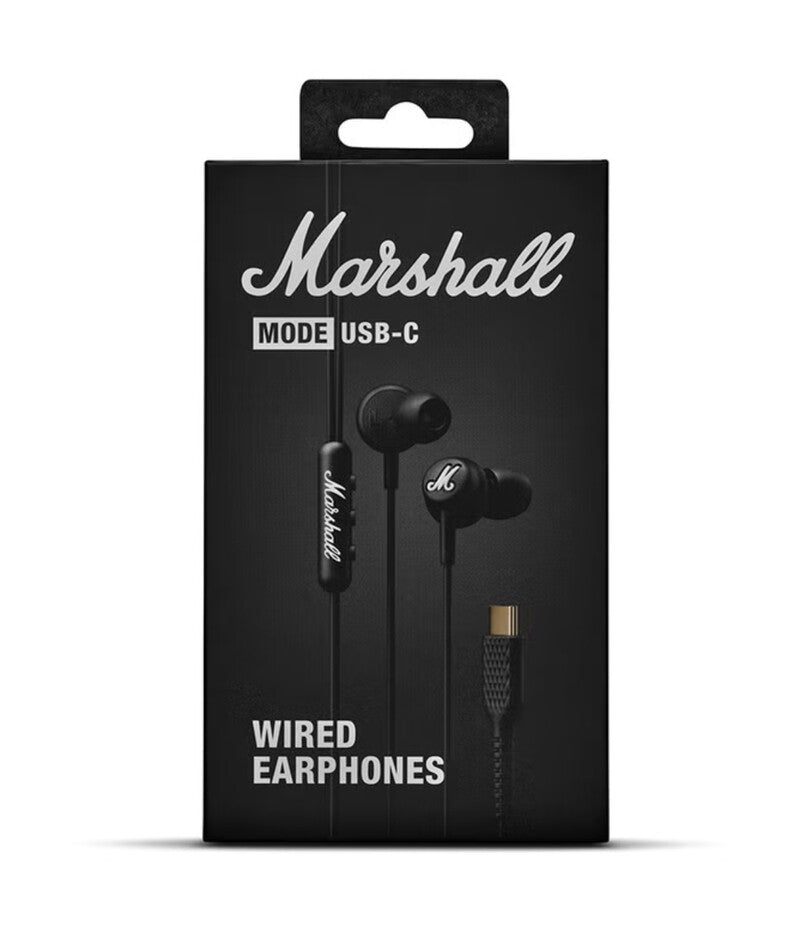 Marshall Mode USB‑C Wired In‑Ear Earphones with Mic – 9mm Dynamic