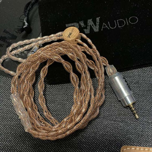 PW Audio 28AWG Single Crystal Copper In-Ear Monitor IEM Earphone Cable for SHURE Earphone MMCX 2.5mm