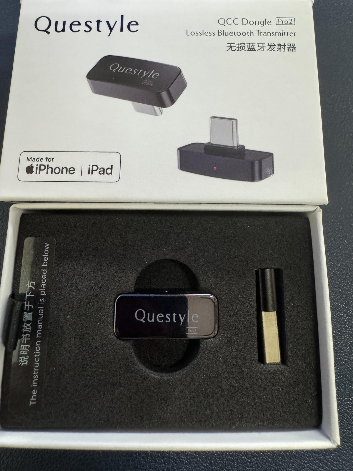 Questyle QCC Dongle PRO 2 Bluetooth Transmitter - Apple MFi Certified