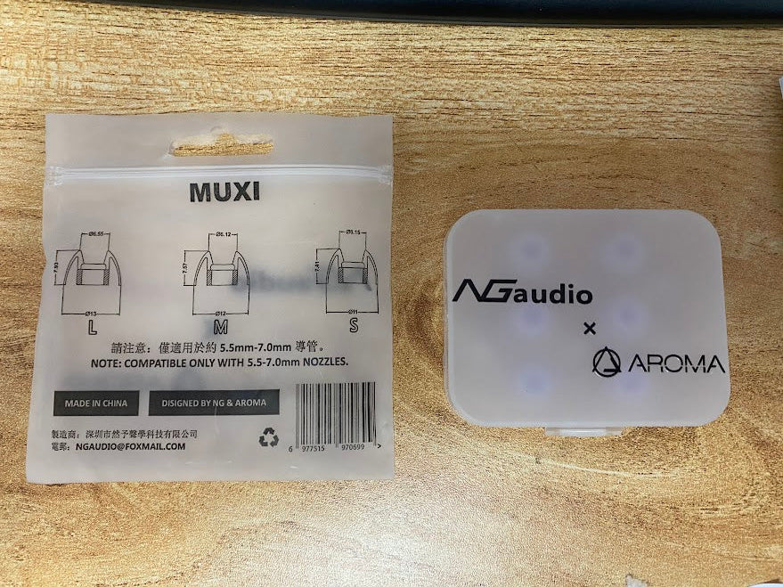 NG Audio x AROMA Muxi Silicon Eartips for In-Ear Monitor IEM Earphones 3-Size SML