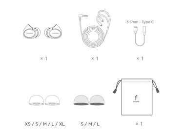 1MORE Penta Driver P50 Hi-Res IEM Earphones with USB-C DAC Adapter