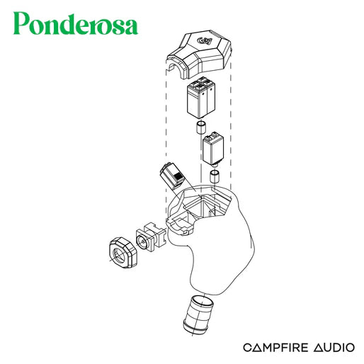 Campfire Audio Ponderosa 5-Driver In-Ear Monitor IEM Earphone with 3.5mm MMCX Cable