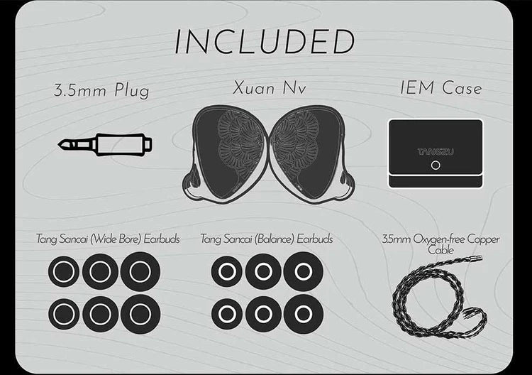 TangZu Xuan NV Dynamic Drivers In-Ear Monitor IEM Earphone 0.78 CM 2-Pin Cable