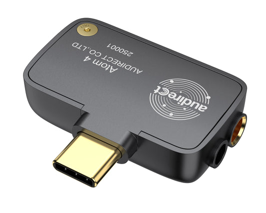 Audirect Atom 4 Portable USB-C DAC Headphone Amp 3.5mm 4.4mm Balanced