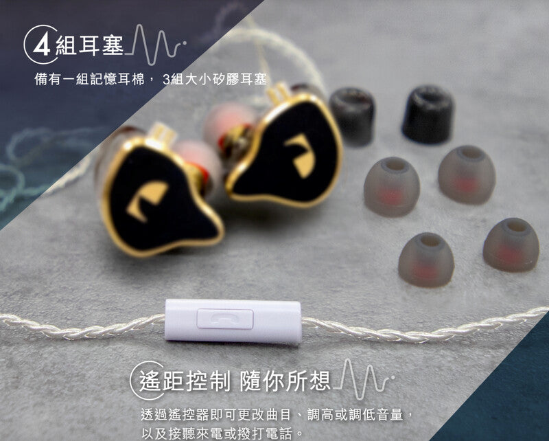 Nakamichi MV500 Hi-Res IEM Headphones – 5 Driver In-Ear Monitors