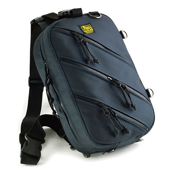 VanNuys D642 Nylon Triple Zipper Cross-Body Shoulder Bag Black Made In Japan