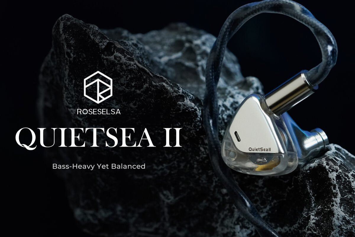 Roseselsa QuietSea II Dynamic Driver In-Ear Monitor IEM Earphone with CM 2-Pin 3.5mm 4.4mm OFC Cable