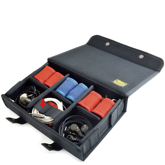 VanNuys D826 Black Nylon Case for In-Ear Monitor IEM Earphone Cable Made In Japan