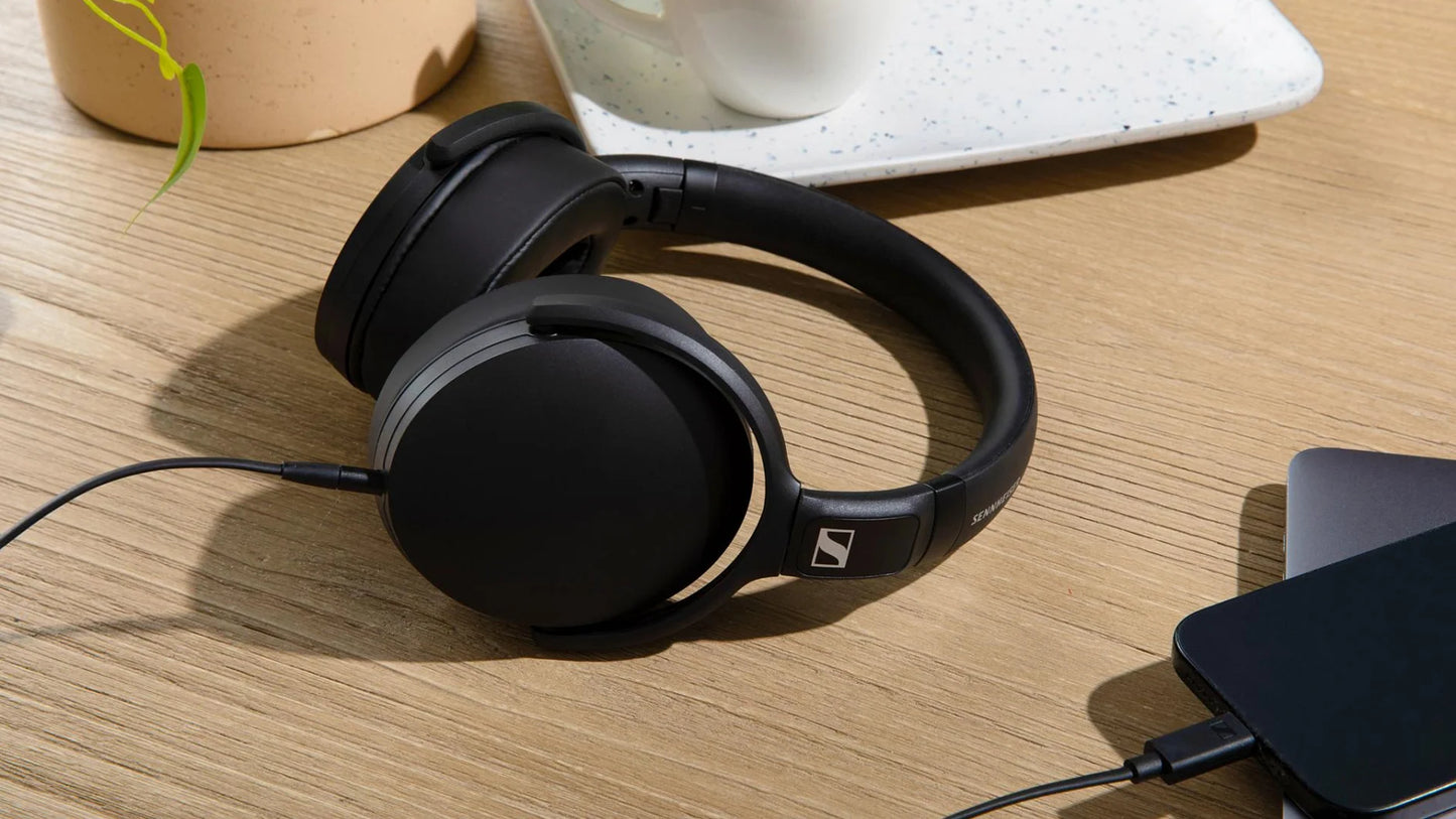 Sennheiser HD400U USB-C Wired Dynamic Driver Over-Ear Headphones with Removable In-Line Remote Microphone Cable