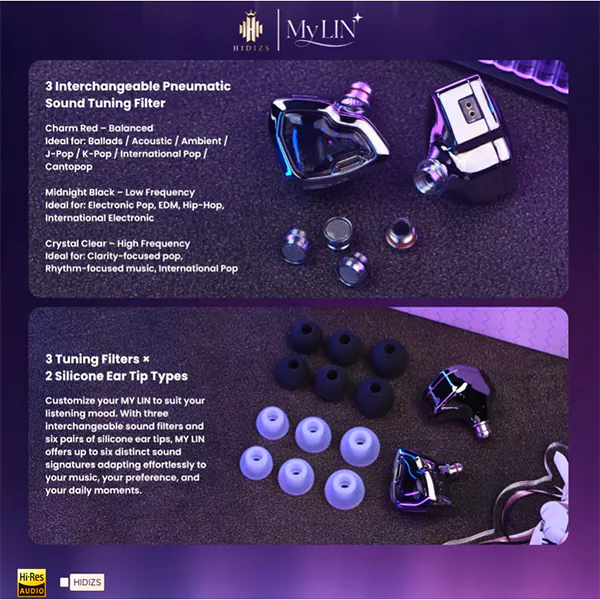 Hidizs MY LIN Hybrid IEM Earphone | Rin Wakayuki Special Edition