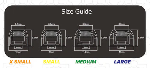 TANGZU Tang Sancai Noble Liquid Silicone Hybrid Wide-Bore Eartips Brass Edition XS S M L Sizes
