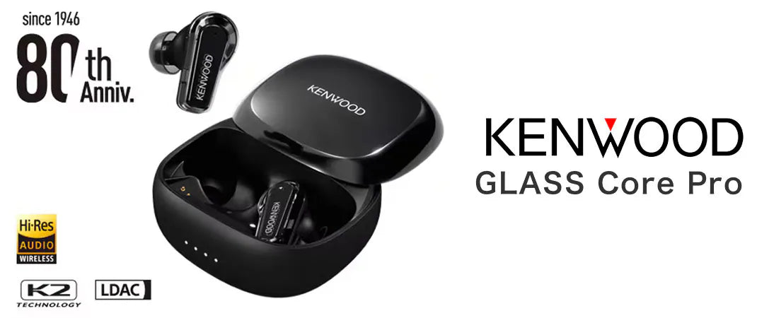 KENWOOD KH-CRZ100T Glass Core Pro Wireless Earphones | ANC & Hi-Res