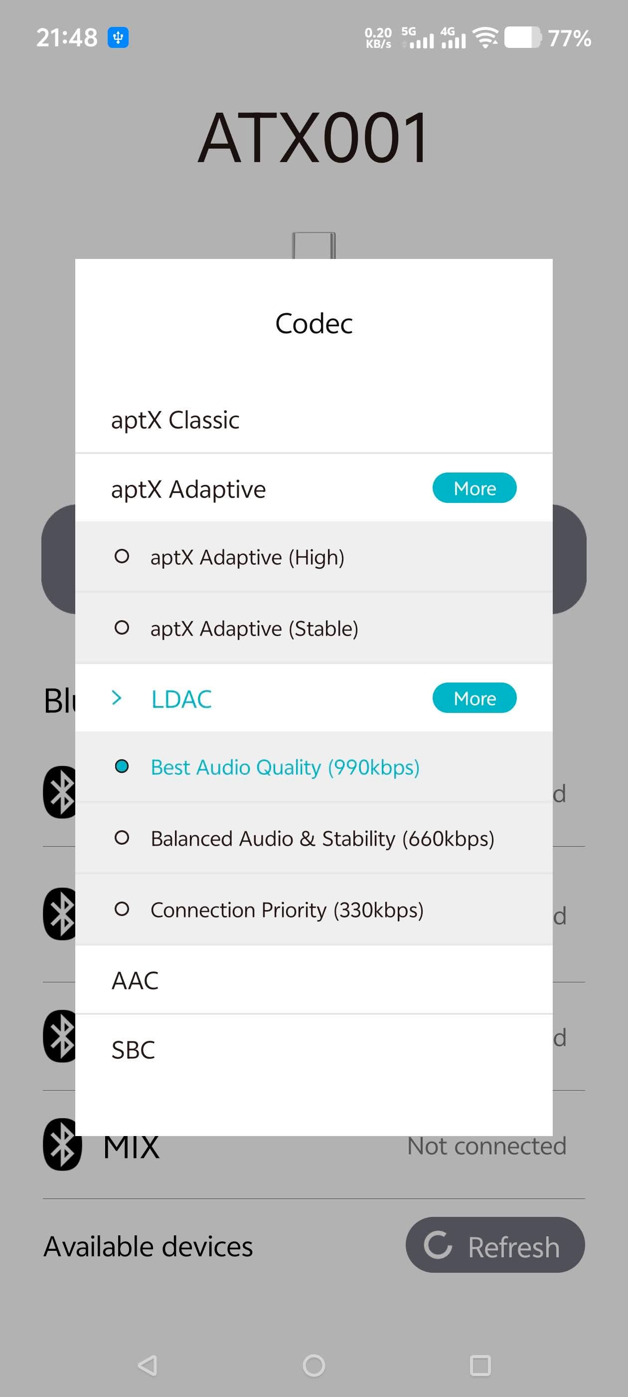 Acoustune ATX001 USB-C Bluetooth 5.4 Audio Transmitter LDAC aptX