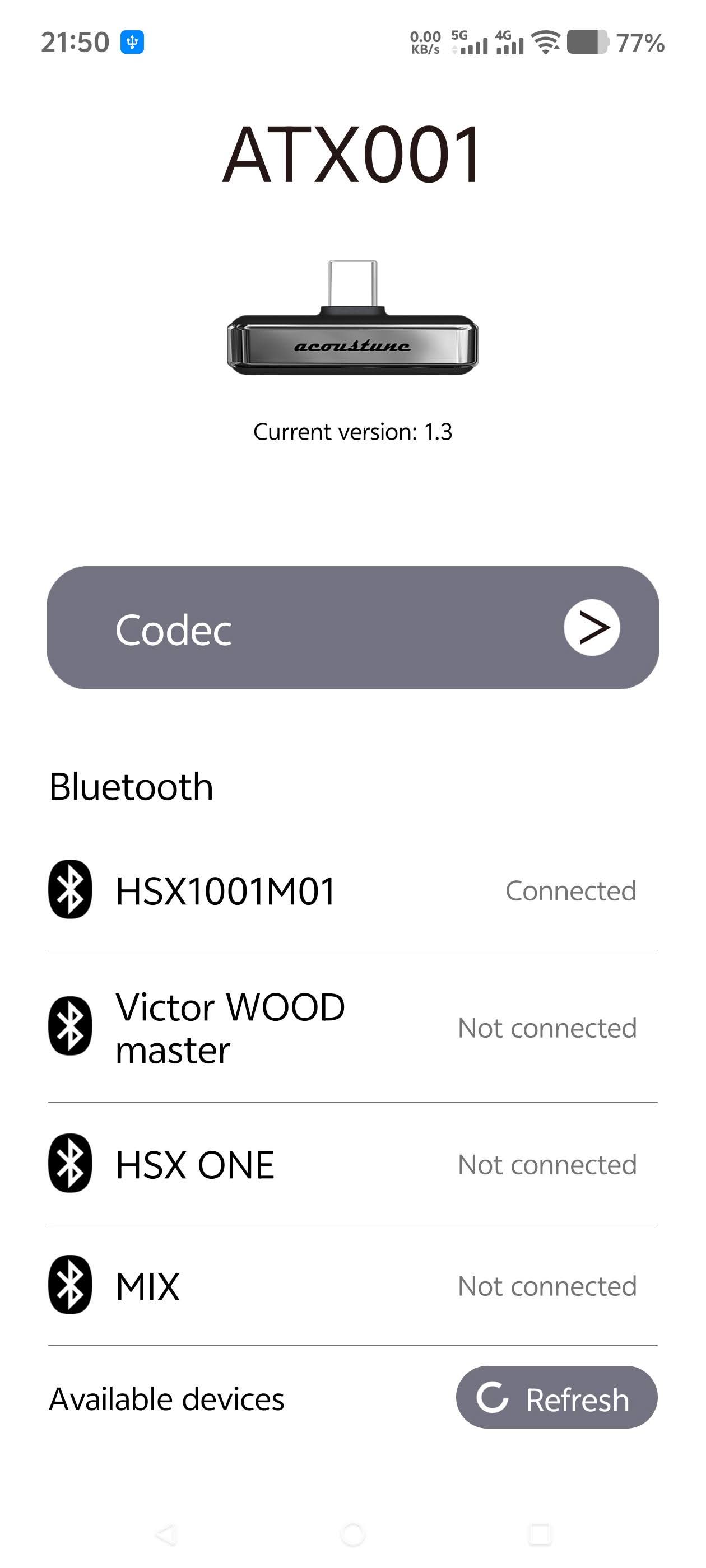Acoustune ATX001 USB-C Bluetooth 5.4 Audio Transmitter LDAC aptX