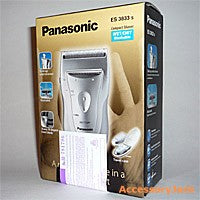 Panasonic ES-3833 Washable Battery Operated Shaver (Silver)