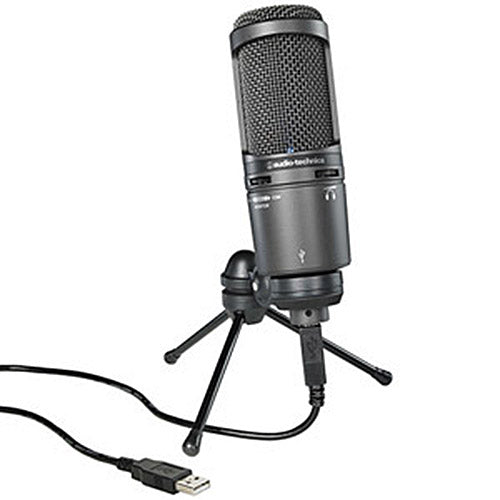 Audio-Technica AT2020USB+ USB Cardioid Condenser Microphone (Black)